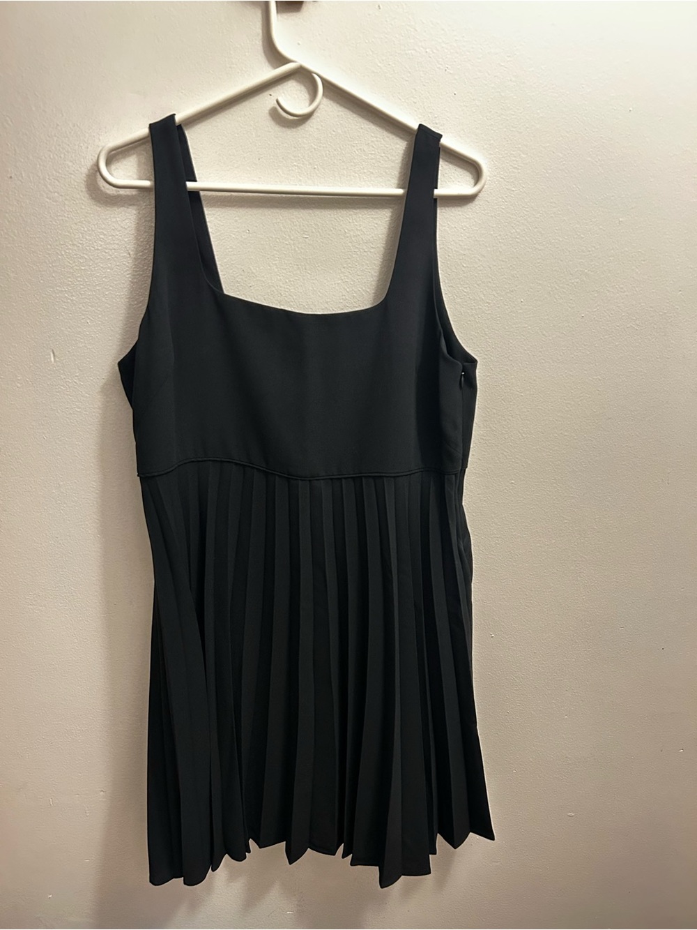 Everlane Black Pleated Tank Dress